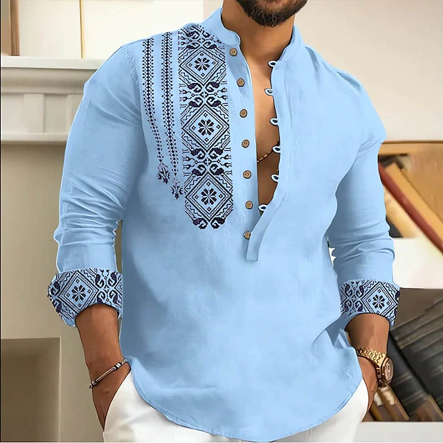 【S-3XL】✨👔 Cămașă de vară pentru bărbați cu mânecă scurtă cu rever_3991951