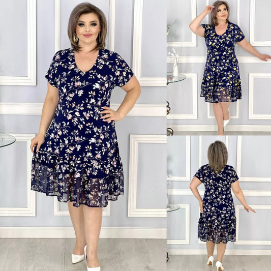 ✨👗【S-5XL】🔥Rochie de vară 2025 – Lejeră, florală, elegantă_3982130