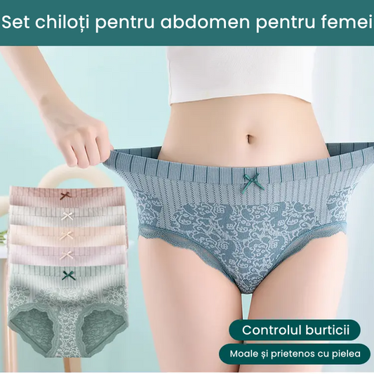 🔥Promoție de vară – Ultimele 2 zile: Reducere 50%! 🔥【Cumpără 4, primești 4 gratis】Chiloți pentru femei, talie înaltă, antibacterieni, cu absorbție și eliminare a umezelii.