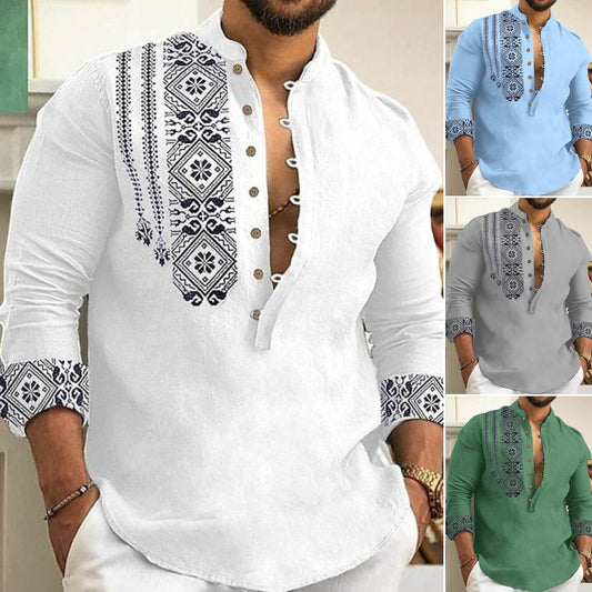 【S-3XL】✨👔 Cămașă de vară pentru bărbați cu mânecă scurtă cu rever_3991951