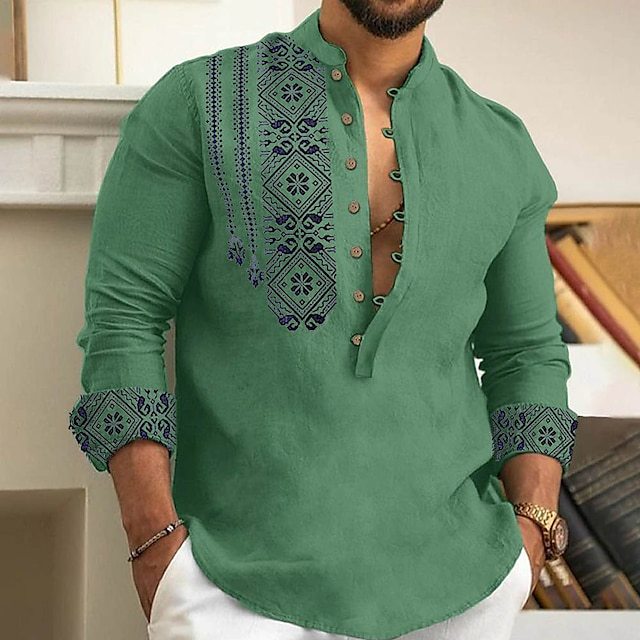 【S-3XL】✨👔 Cămașă de vară pentru bărbați cu mânecă scurtă cu rever_3991951