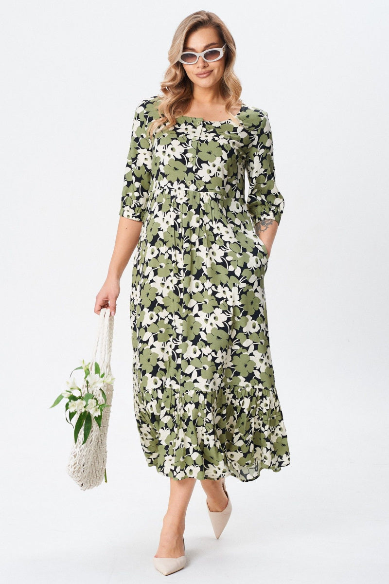 🔥[S-5XL]💖👗Rochie lejeră din bumbac, mărimi mari | Confortabilă, vaporoasă, perfectă pentru vară_4000253