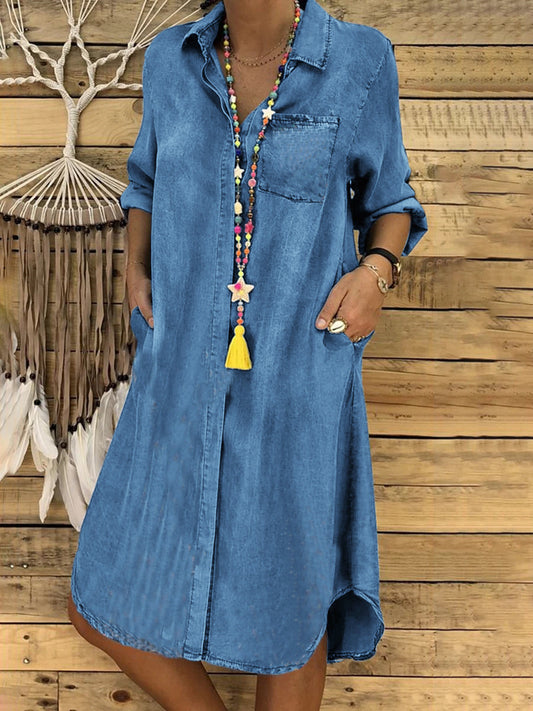 👗Noua rochie de dama marime plus vara 2025 din denim_3994383