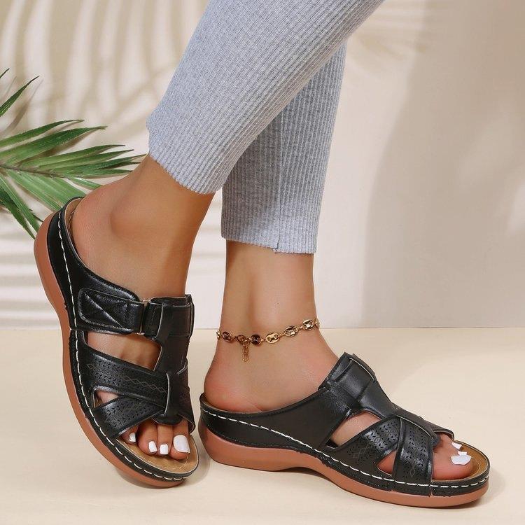 ✨👡【35-43】Sandale cu toc de pantă pentru femei cu fund gros_3987061