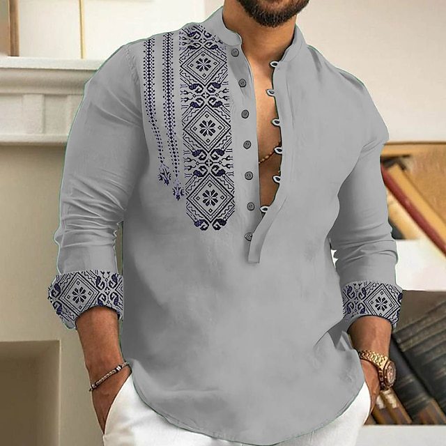 【S-3XL】✨👔 Cămașă de vară pentru bărbați cu mânecă scurtă cu rever_3991951